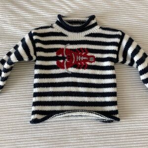 Wool Sweater with Red Lobster 2T